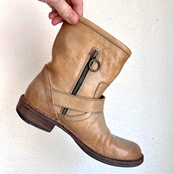 FIORENTINI + BAKER Eternity Eli Leather Zip Half Calf Moto Boots - Picture 4 of 14